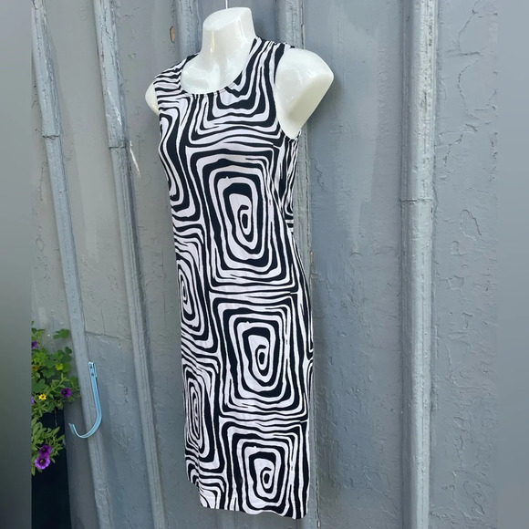 Wolford Black & White Patterned Bodycon dress,  size XS - Picture 3 of 7